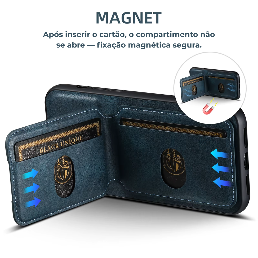 Case Iphone em Couro com Porta Cartões LeatherFlex
