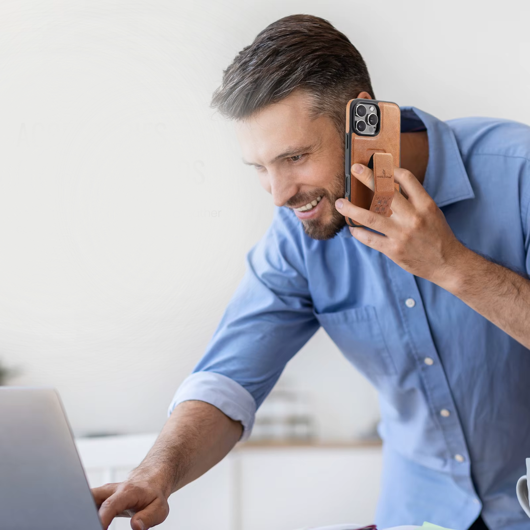 Case Iphone em Couro MagStrap™