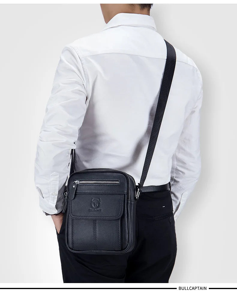 Bolsa Lateral em Couro Milano