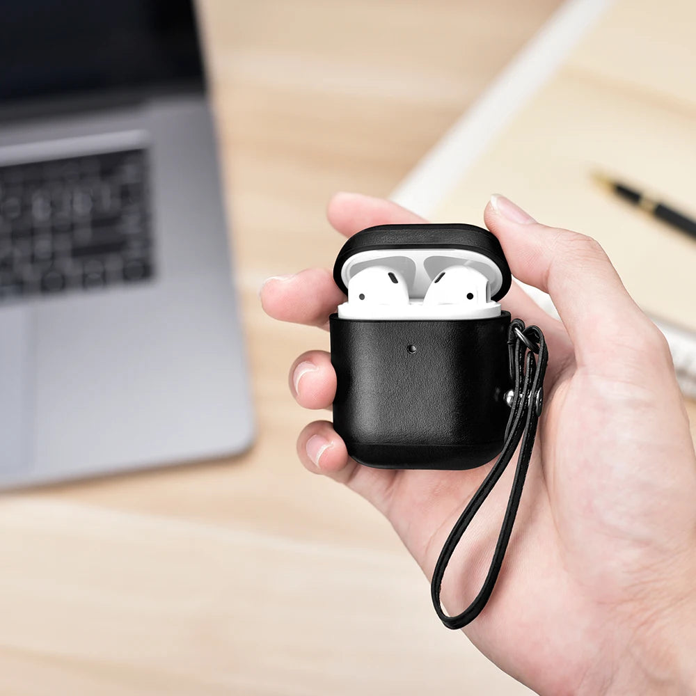 Case Heritage em Couro Legítimo Para AirPods 1 e 2