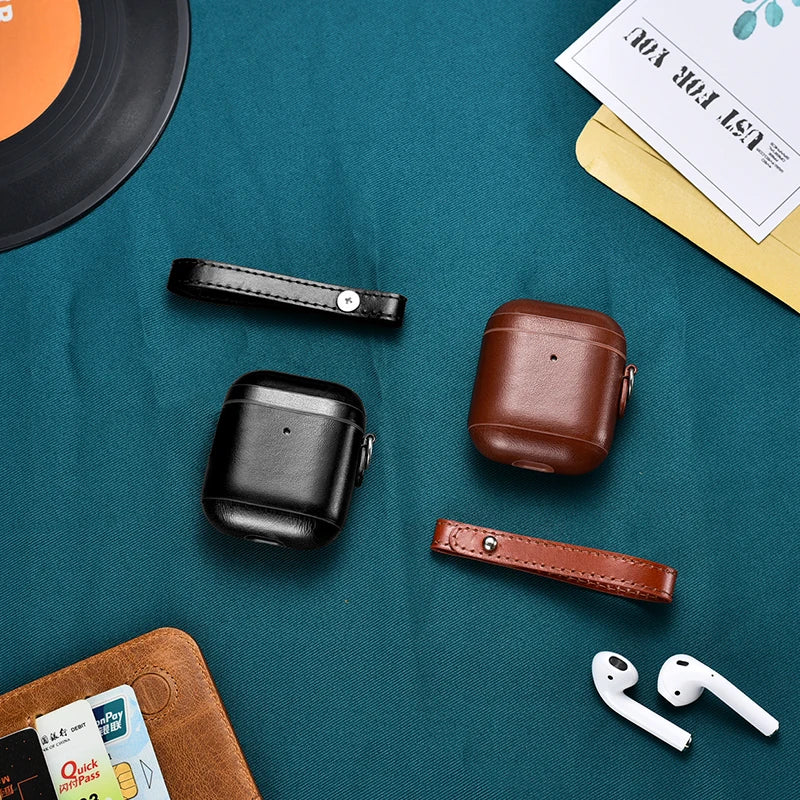 Case Heritage em Couro Legítimo Para AirPods 1 e 2