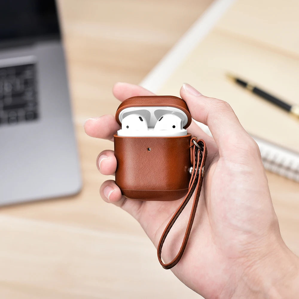 Case Heritage em Couro Legítimo Para AirPods 1 e 2