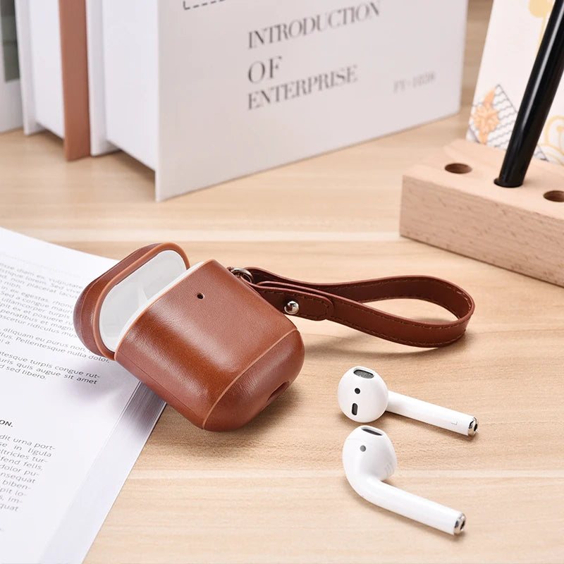 Case Heritage em Couro Legítimo Para AirPods 1 e 2