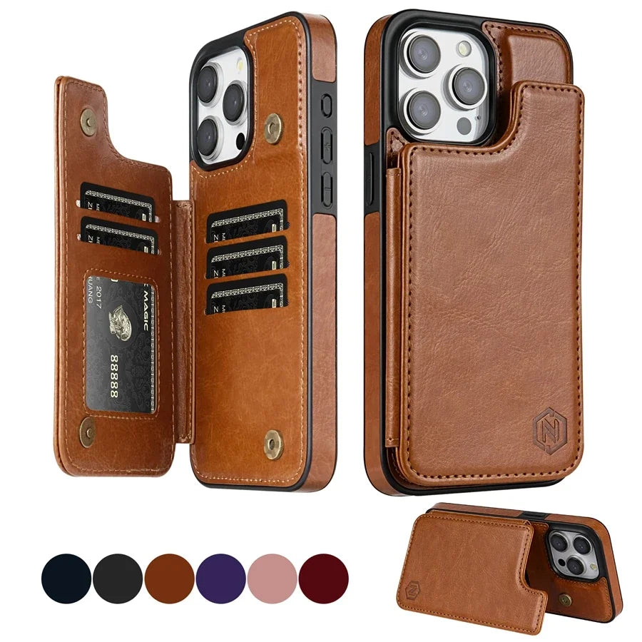 Case Iphone em Couro com Porta Cartões Executive Fold