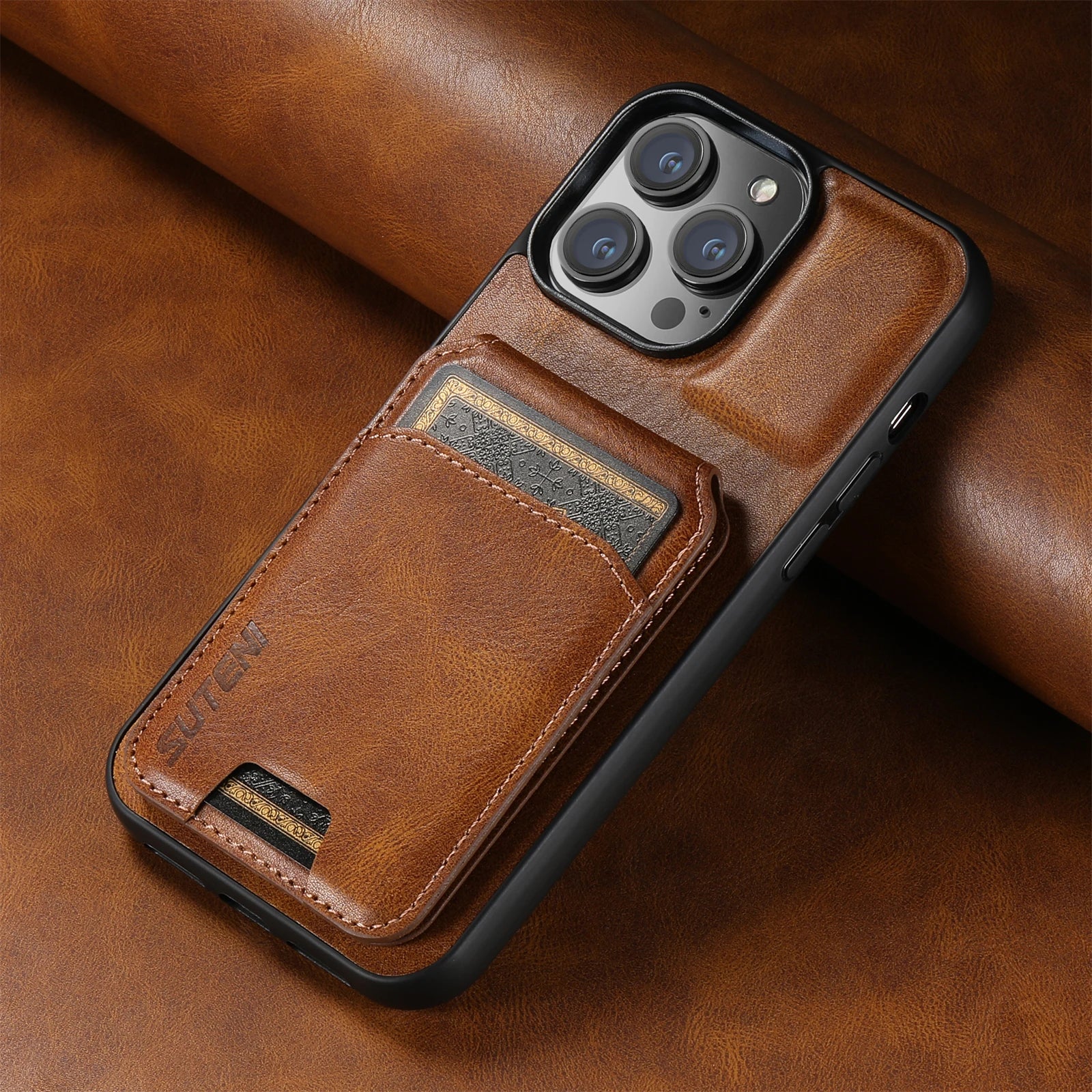 Case Iphone em Couro com Porta Cartões LeatherFlex