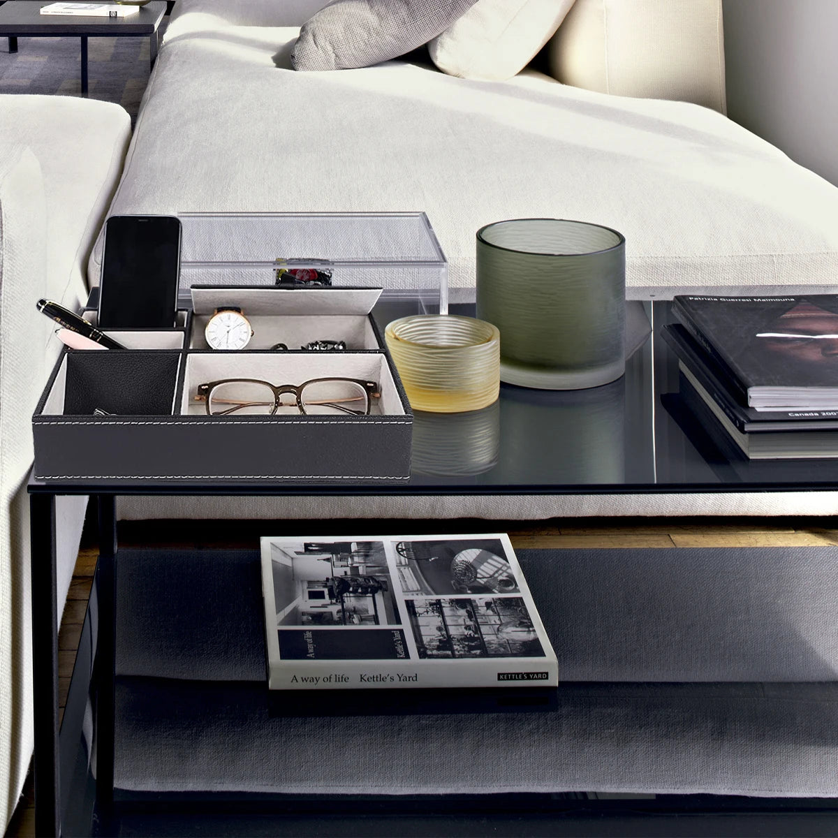 Bandeja Organizadora em Couro e Veludo - Royal