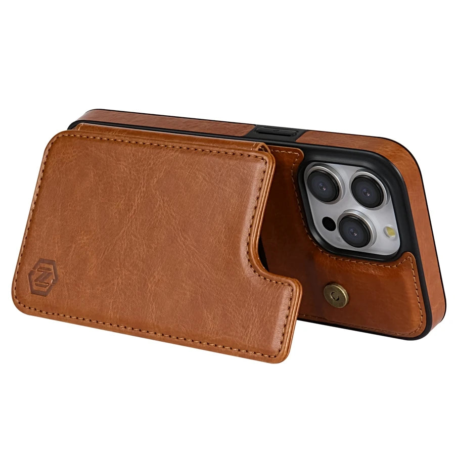 Case Iphone em Couro com Porta Cartões Executive Fold