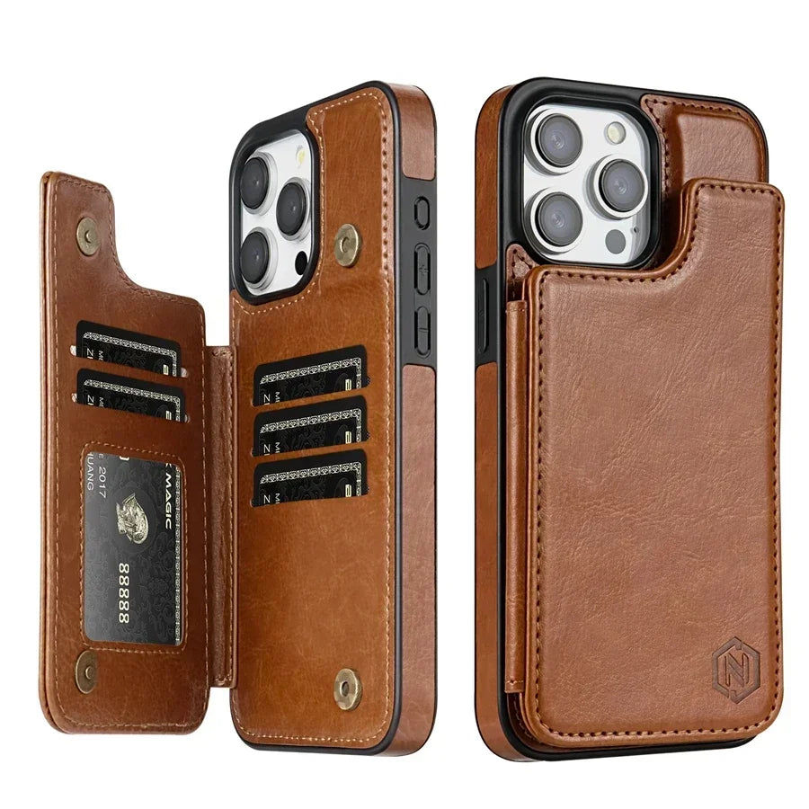 Case Iphone em Couro com Porta Cartões Executive Fold