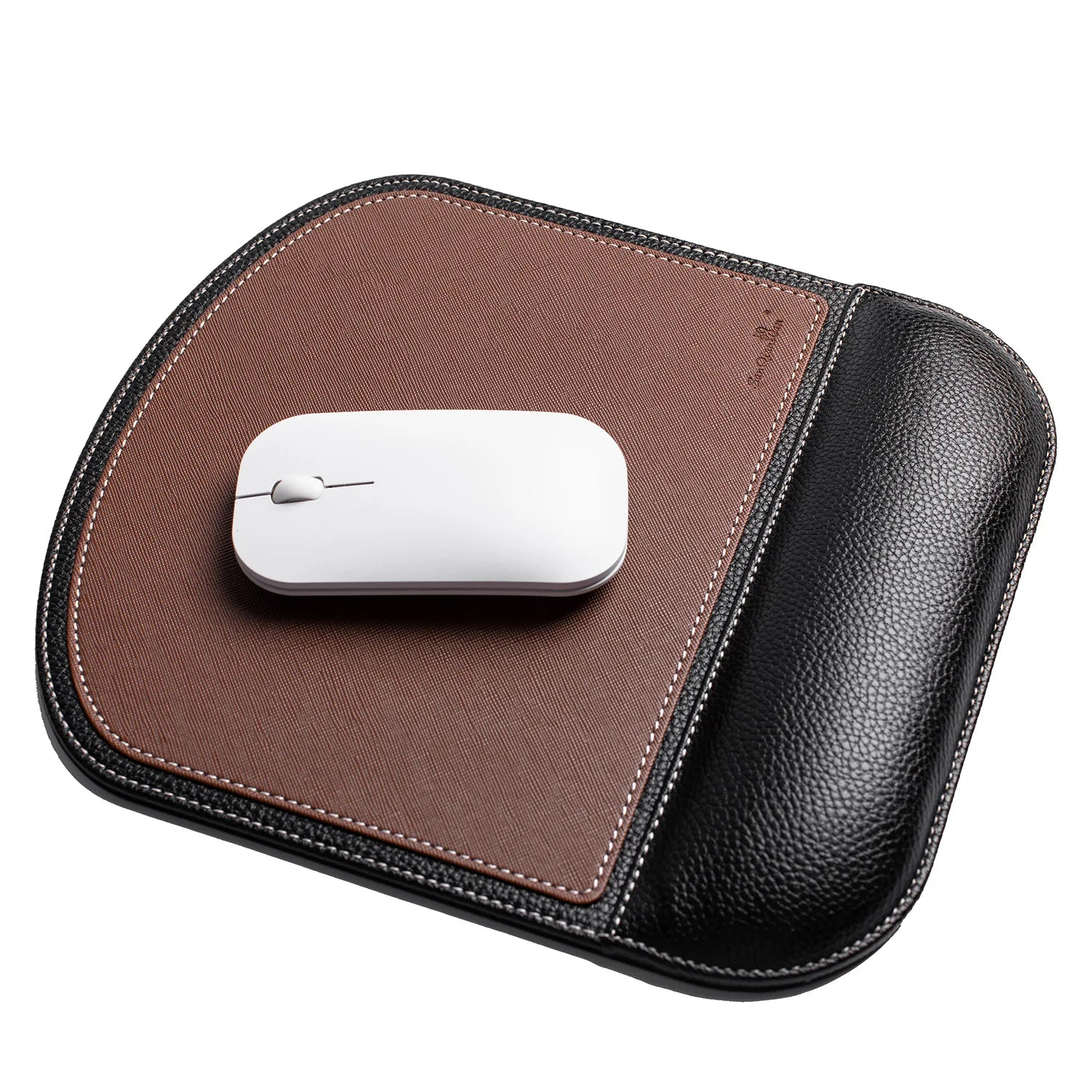 Mousepad em Couro com Descanso de Pulso - Confort Leather