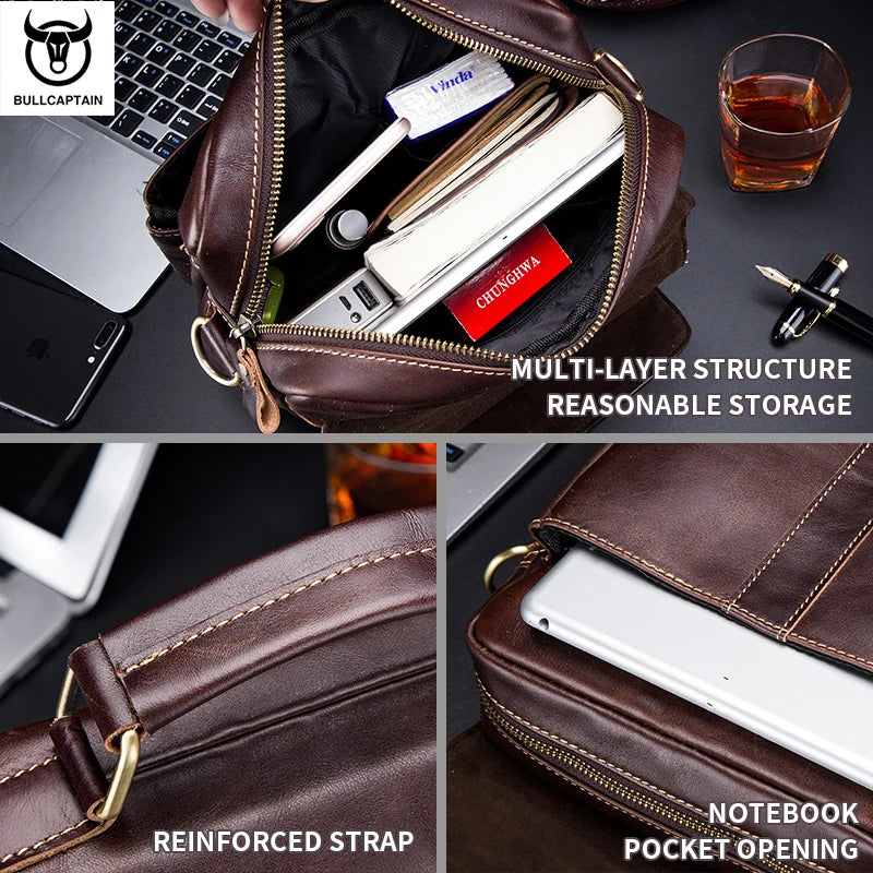 Bolsa Lateral em Couro Bravon