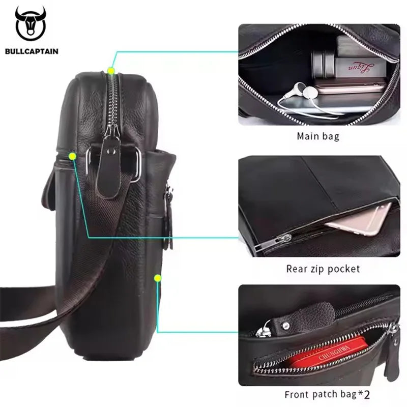 Bolsa Lateral em Couro Milano