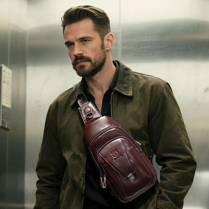 Bolsa Transversal em Couro Urban Trail