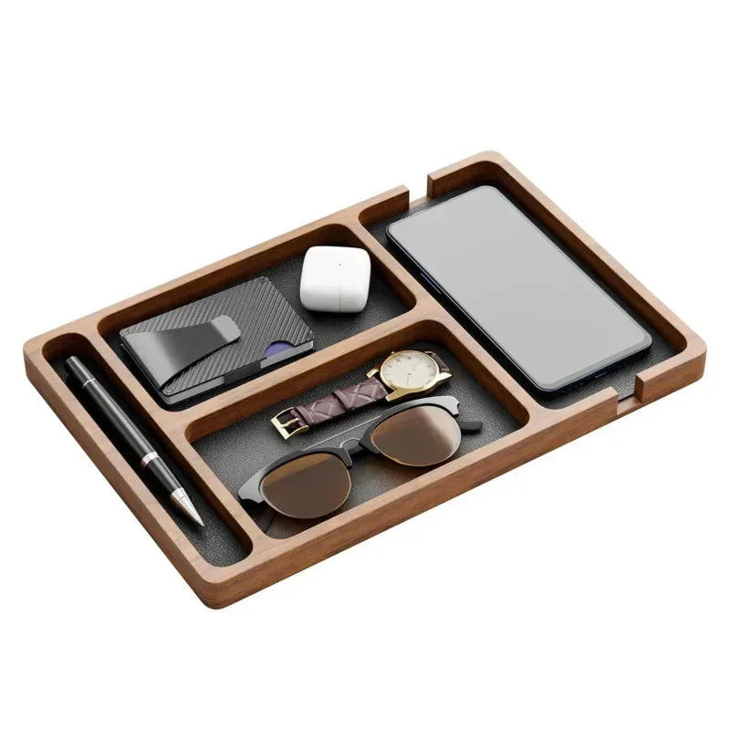 Organizador de Mesa Dockwood Elite em Madeira Premium