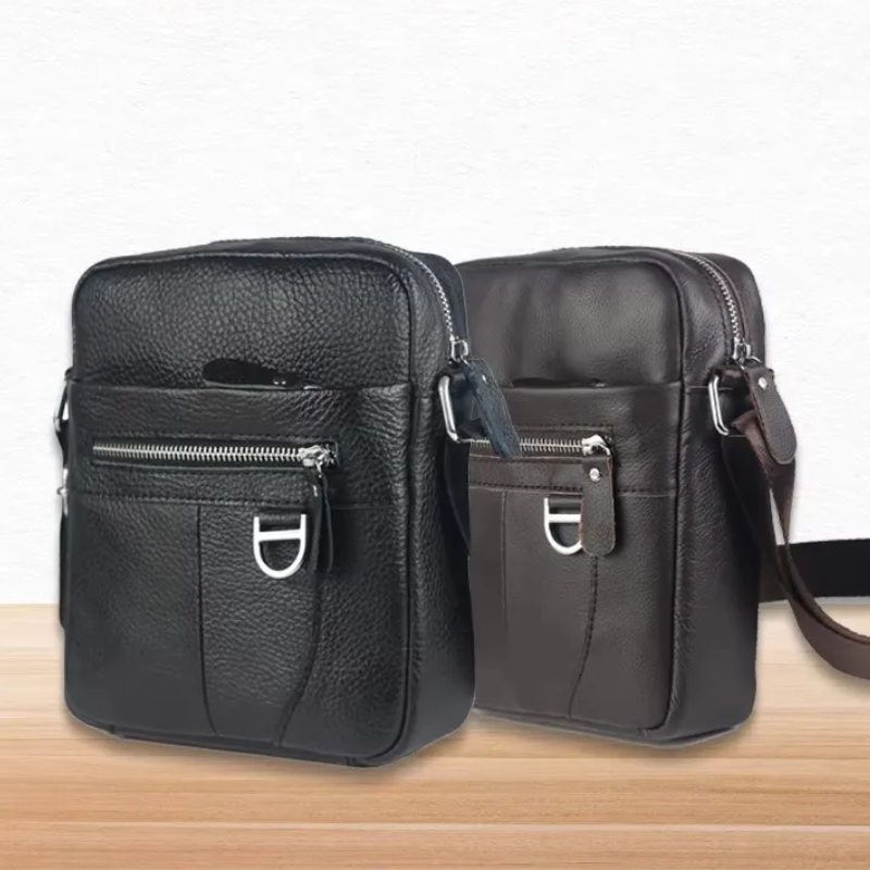 Bolsa Lateral em Couro Milano