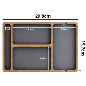 Organizador de Mesa Dockwood Elite em Madeira Premium