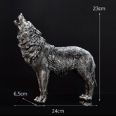 Escultura de Lobo Decorativa - North Wolf