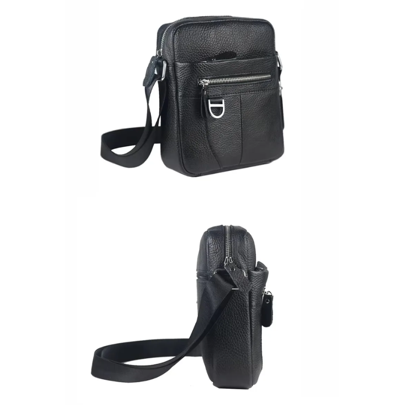 Bolsa Lateral em Couro Milano