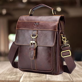 Bolsa Lateral em Couro Bravon