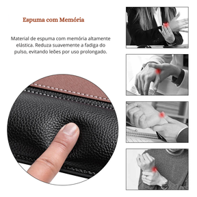 Mousepad Ergonômico com Descanso de Pulso - Confort Leather