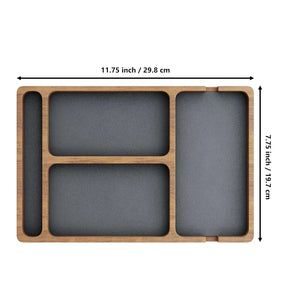 Organizador de Mesa Dockwood Elite em Madeira Premium