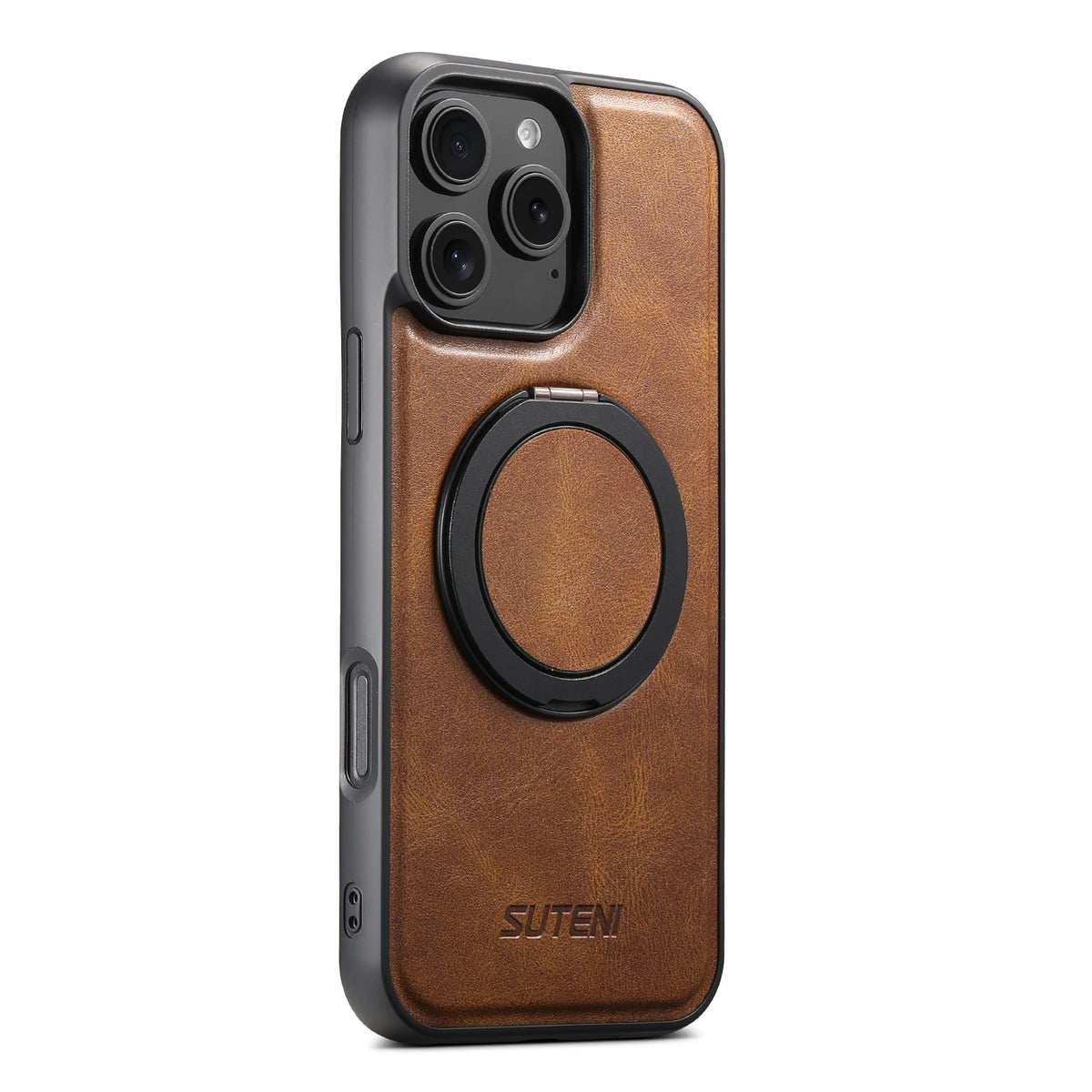 Case iPhone Magnetic 360° em Couro Suteni