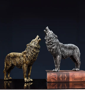 Escultura de Lobo Decorativa - North Wolf