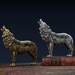 Escultura de Lobo Decorativa - North Wolf