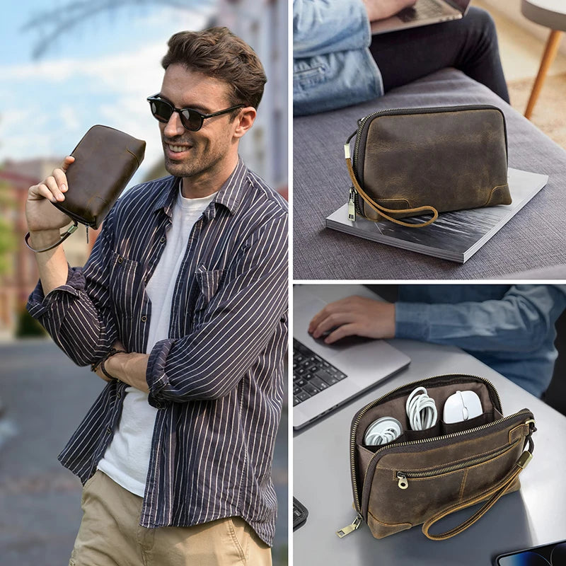 Porta-Gadgets em Couro Harper