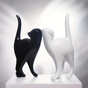 Escultura Decorativa - Couple Cats