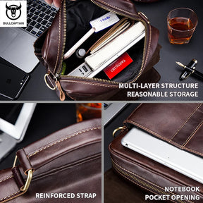 Bolsa Lateral em Couro Bravon